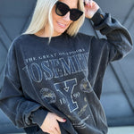 Team Yosemite Sweatshirt In Black Snow - Infinity Raine