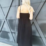 Timing Dresses Button Down Airflow Maxi In Black