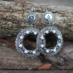 Bone Circle Cut Our Earrings In Silver - Infinity Raine