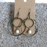 Double Ring Hoops In Bone - Infinity Raine