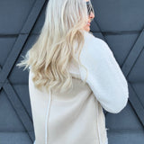 The Moto Coat In Beige - Infinity Raine