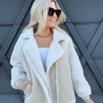 The Moto Coat In Beige - Infinity Raine