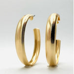 Classic Texture Hoop Earrings In Gold - Infinity Raine