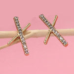 Rhinestone X Earrings - Infinity Raine