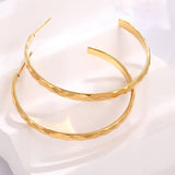 Thin Hammered Hoop Earrings In Gold - Infinity Raine