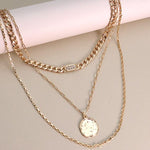 Link Chain Choker Layered Necklace In Gold - Infinity Raine