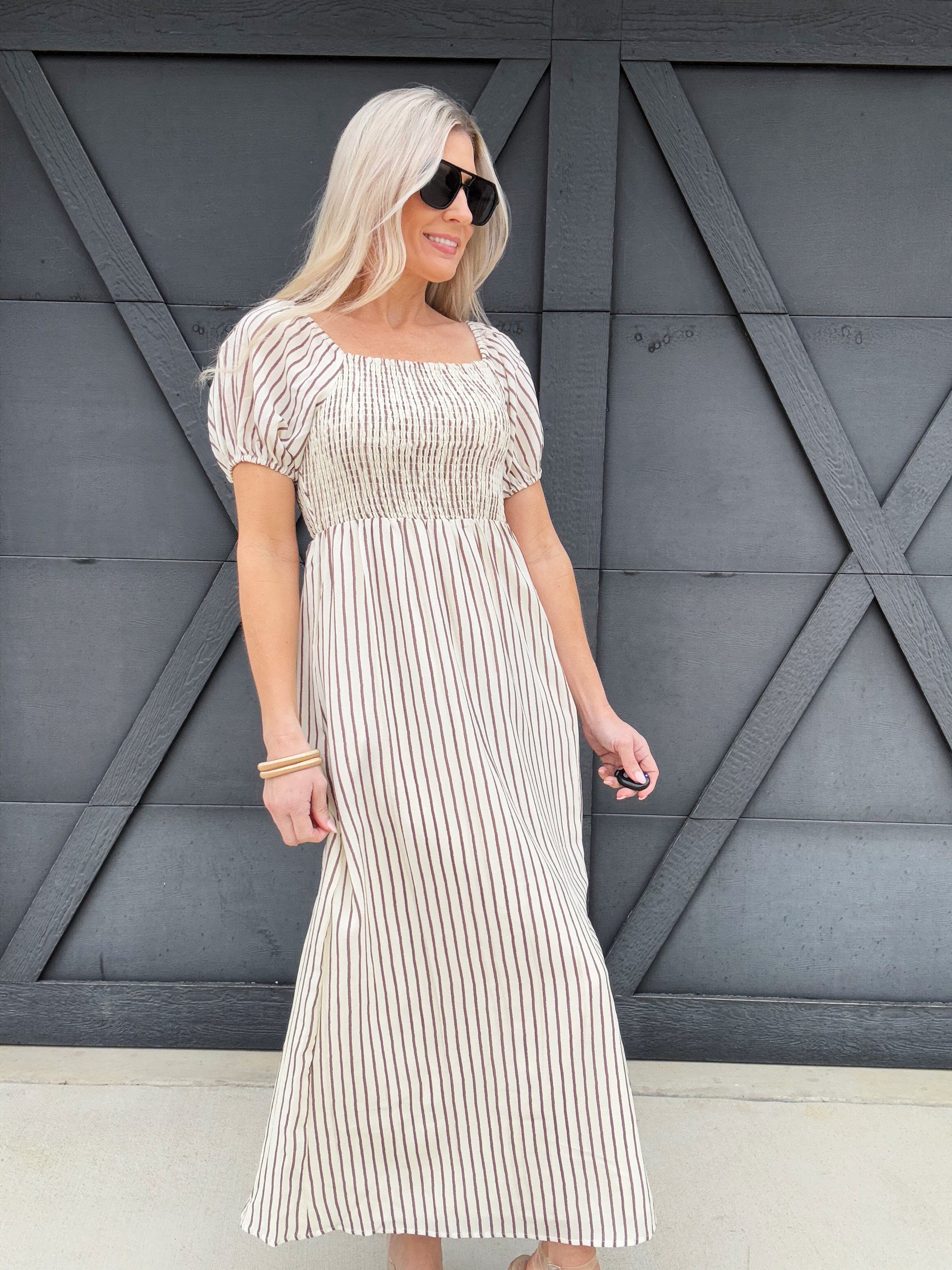 Striped Maxi In Natural - Infinity Raine