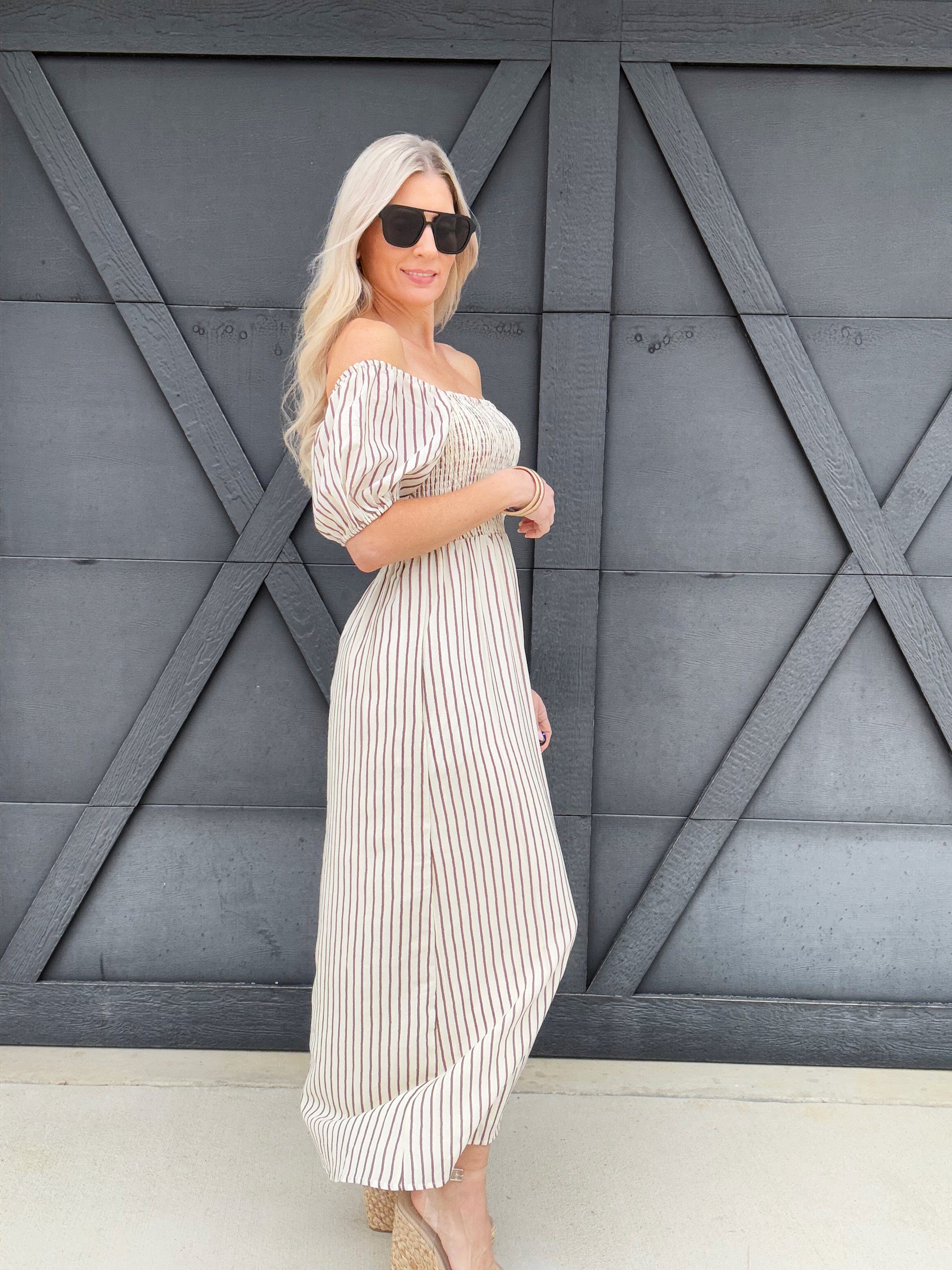 Striped Maxi In Natural - Infinity Raine