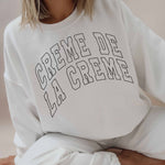 Creme De La Creme Sweatshirt In White - Infinity Raine