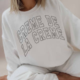 Creme De La Creme Sweatshirt In White - Infinity Raine