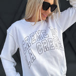 Creme De La Creme Sweatshirt In White - Infinity Raine