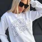 Creme De La Creme Sweatshirt In White - Infinity Raine