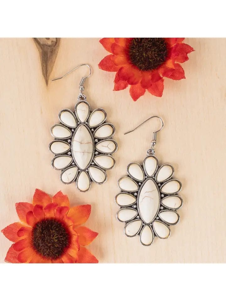 Flower Squash Blossom Earrings In Silver - Infinity Raine